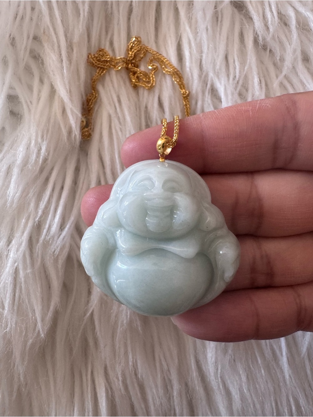 Hand Carved Buddha Jade Pendant